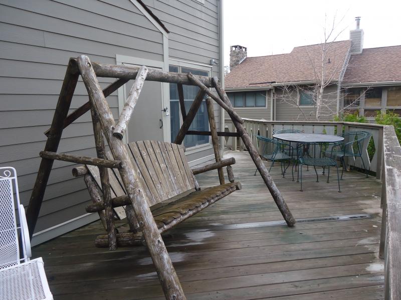 This deck needs a power wash, but it looks great in person.